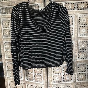 Madewell Long-Sleeved Striped Knit Top, Size M